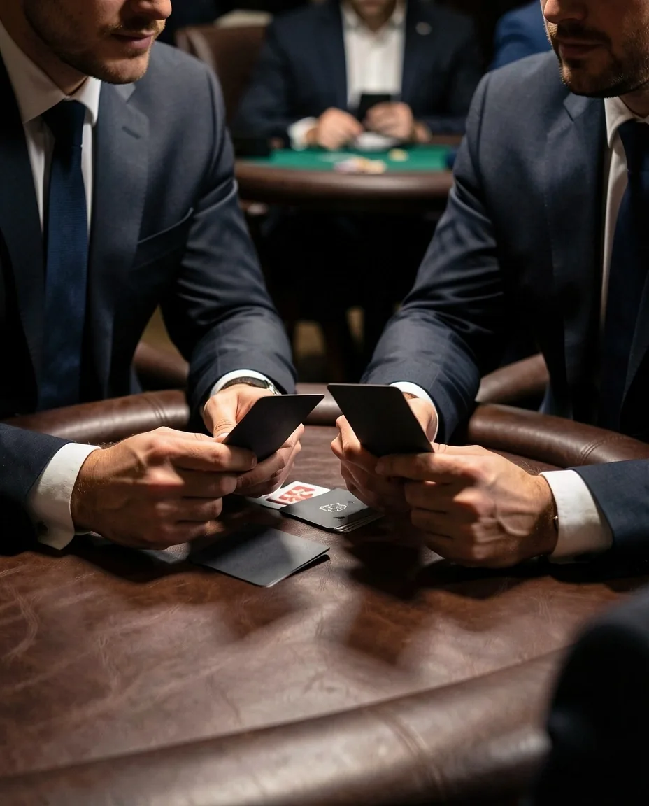 Strategische analyse tijdens een business poker sessie