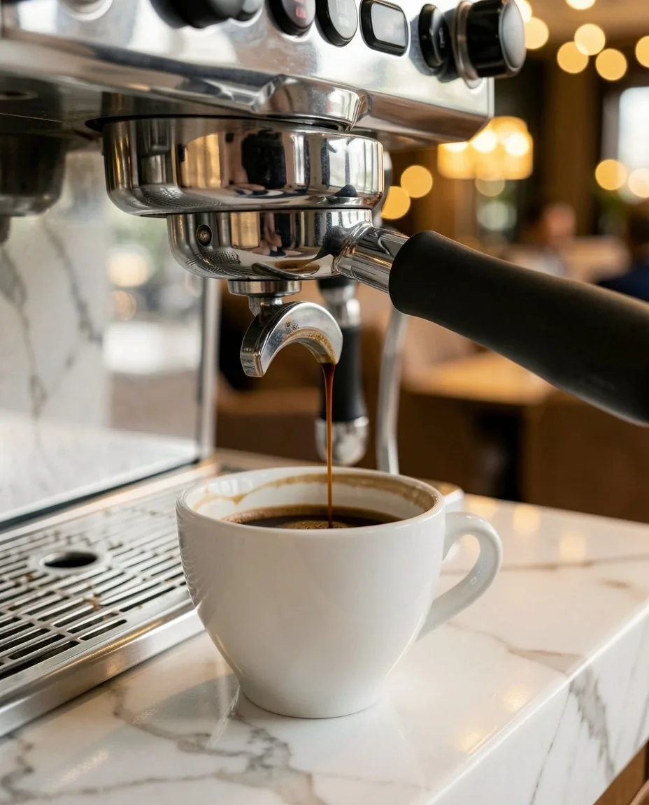 Artisanaal koffiestation bij Varenelle Den Haag