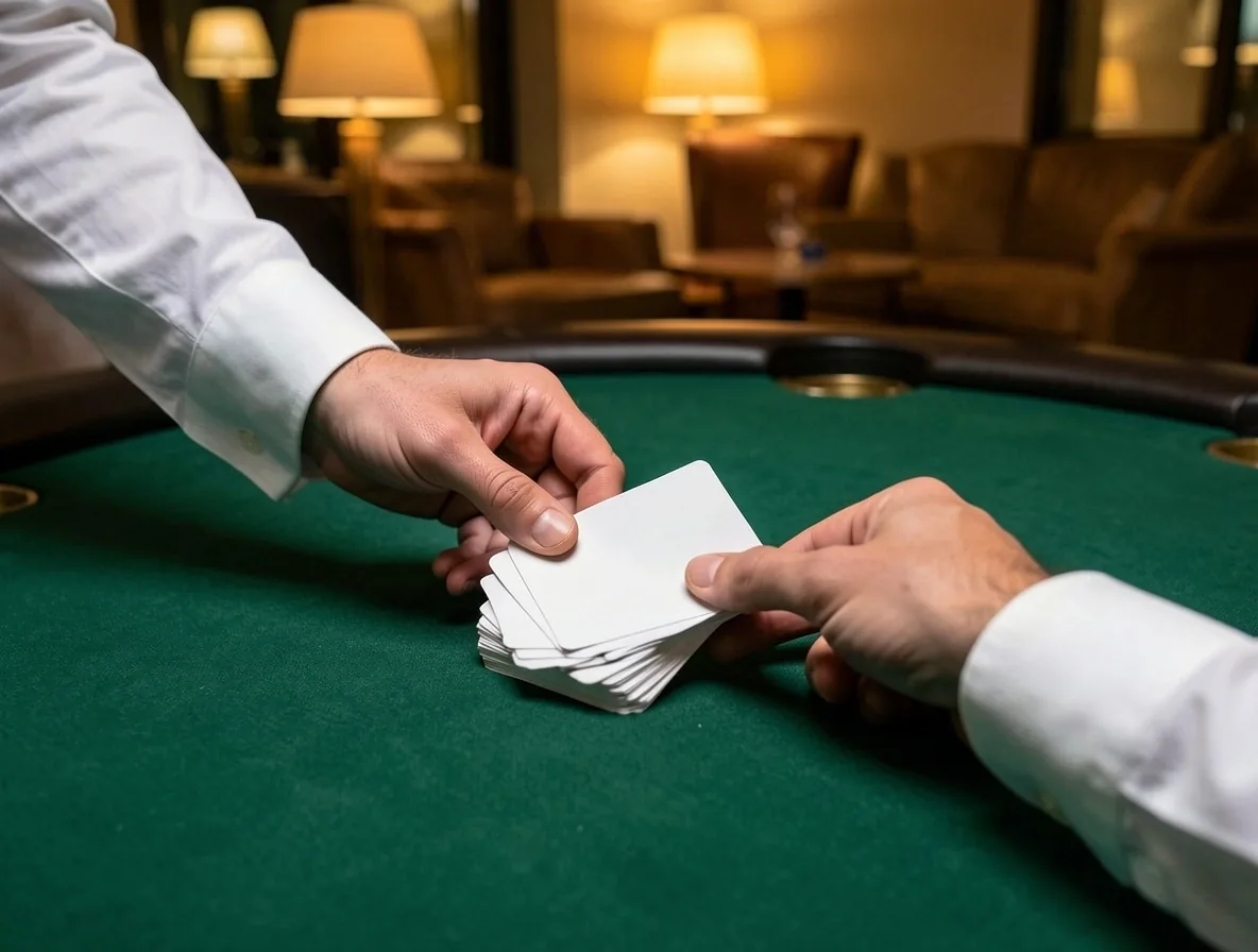 Strategische pokerfiches aan de speeltafel van Varenelle